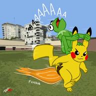 artist:friendlyfiremf game:garry's_mod kermit pikachu streamer:joel // 903x903 // 509.2KB