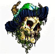 artist:DecemberScales skull streamer:joel vargshroom vargskelethor // 1077x1061 // 293.5KB