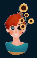 artist:reannley claus game:mother_3 streamer:vinny sunflowers // 550x850 // 204.1KB
