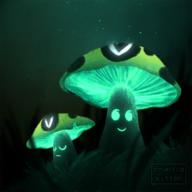 artist:cryptidkitten darkshroom glow streamer:vinny vineshroom // 800x800 // 820.5KB
