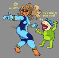 artist:plaguebeast miss_piggy streamer:joel vargFren zero_suit // 1240x1225 // 141.4KB