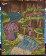 acrylic_painting artist:RaccoonMan420 mushrooms streamer:vinny vineshroom // 1811x2217 // 1.3MB