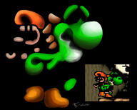 artist:Crunkerton baby_mario corruptions game:yoshi's_island streamer:vinny yoshi // 1106x885 // 360.3KB