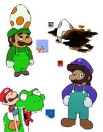 artist:Skorvern corruptions egg game:Diagonal_Mario_World game:super_mario_world mario streamer:vinny yoshi // 849x1085 // 223.7KB