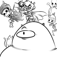 artist:chimeracorp death game:legend_of_dungeon grim_reaper kitty necromancer skeleton streamer:vinny troll // 500x500 // 136.2KB