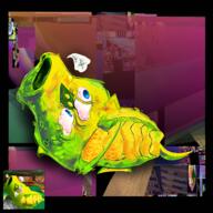 artist:PuckSpark corruptions game:croc streamer:vinny // 2000x2000 // 3.3MB