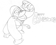 artist:karatemanjoe christmas donkey_kong donkey_kong_country streamer:vinny // 800x650 // 270.5KB