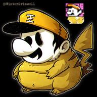 artist:WinterGrimwell bootleg fatson grandson mario pikachu streamer:joel // 1280x1280 // 207.5KB