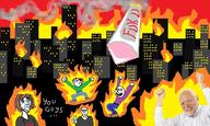 apocalypse artist:Temp_user doodle dream fire streamer:joel // 500x300 // 88.7KB