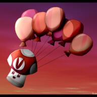 artist:Brownie balloons redshroom streamer:vinny vineshroom // 1920x1920 // 2.0MB