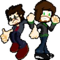 artist:sophinox game:Mario_and_Luigi_Superstar_Saga pixel_art streamer:jabroni_mike streamer:vinny // 91x91 // 3.5KB