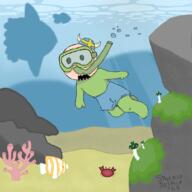 artist:sparkleselkie fren streamer:joel underwater // 1080x1080 // 612.9KB