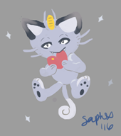 artist:saphx game:pokemon game:pokemon_sun_and_moon meowth streamer:vinny // 637x717 // 117.8KB