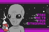 A-dub alien artist:Octotron2000 gnorts pixel_art streamer:vinny // 1050x700 // 31.2KB