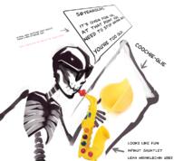 I_love_to_bone artist:DragonChronicler body_pillow pasta skeleton skeleton_metal_x streamer:joel sunglasses toy_saxophone // 777x720 // 332.4KB