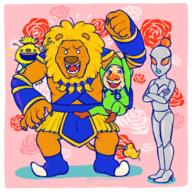artist:reen buriki game:ripened_tingle's_balloon_trip_of_love kakashi lion streamer:vinny tingle // 1500x1500 // 813.0KB