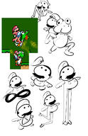 artist:Crunkerton game:Diagonal_Mario_World heels mario streamer:vinny yoshi // 825x1275 // 301.1KB