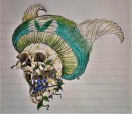 artist:DecemberScales skull streamer:joel vargskelethor // 1871x1625 // 874.1KB
