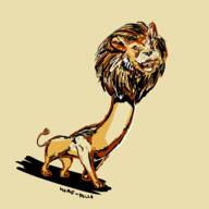 artist:kome_pollo game:Homestuck lion streamer:revscarecrow // 1500x1500 // 542.8KB