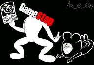 Cards GameStop artist:Ar_e_en black_&_white game:animal_crossing_new_horizons niko streamer:imakuni // 1000x700 // 59.0KB