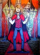 Halloween artist:saintviticus spooktober streamer:joel tiny_danny_devito wampire // 1280x1720 // 616.9KB
