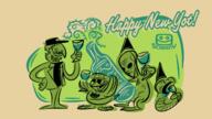 artist:SCREENONYMOUS gnorts meat new_year scoot streamer:vinny // 1280x720 // 464.0KB