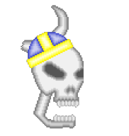 pixelart skull streamer:joel viking // 1112x1172 // 26.2KB