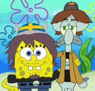 artist:Drawer_Mary game:spongebob:_battle_for_bikini_bottom spongebob squidward streamer:joel vargshroom vineshroom // 1251x1200 // 772.3KB