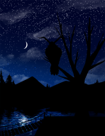 artist:busket game:ocarina_of_time landscape master_quest night owl stars streamer:vinny // 773x1000 // 361.6KB