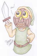 artist:steamcharlie game:a_link_between_worlds legend_of_zelda link owl streamer:vinny // 679x1010 // 1.1MB