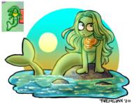 artist:fretalynn game:mario_teaches_typing_2 mermaid streamer:vinny // 946x730 // 996.0KB