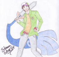 artist:steamcharlie game:pokemon_x honedge paper_drawing pokemon streamer:vinny // 730x705 // 775.9KB