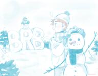 artist:hadideedee brb snow snowman streamer:vinny // 1846x1437 // 2.1MB