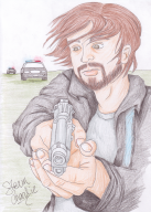 Grand_Theft_Auto artist:steamcharlie game:grand_theft_auto_v gun paper_drawing police streamer:vinny // 695x968 // 1.4MB