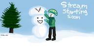 artist:salmiakki snowman stream_starting_soon streamer:vinny vineshroom winter // 1280x720 // 418.6KB