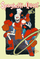 artist:kurobi game:castlevania game:undertale papyrus spaghetti streamer:joel // 655x946 // 419.0KB