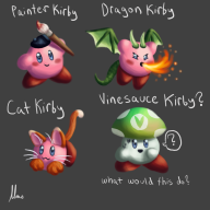 artist:nasnumbers cat dragon game:kirby_triple_deluxe kirby streamer:vinny // 1800x1800 // 1.2MB