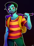 game:earthbound moonside neon ness psychedelic streamer:vinny trippy // 1500x2010 // 1.1MB