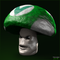 3d face green mushroom scary vinesauce // 240x240 // 58.8KB