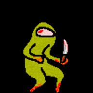 Goblinpls artist:alizarinred game:Among_Us goblin streamer:vinny sus // 112x112 // 32.5KB