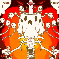 axe blood fire guitar metal minichibis(artist) skeleton skeleton_metal skeleton_metal_ii streamer:joel sword // 1600x1600 // 406.9KB