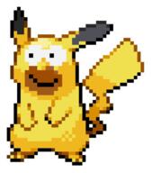 artist:HoboMan9573 game:pokemon_infinite_fusion homer_simpson meme pikachu pixel_art pokemon sprite streamer:joel the_simpsons // 1080x1224 // 403.2KB