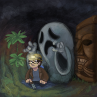 artist:stickyhunter game:spelunky ghost large_image streamer:ky // 2000x2000 // 2.3MB