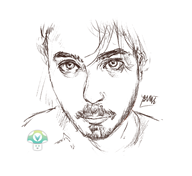 digital portrait sketch streamer:vinny vinesauce // 1208x1112 // 469.4KB