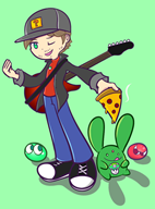 artist:Stardroid_Mercury carbuncle game:puyo_puyo_tetris guitar pizza streamer:vinny // 682x920 // 185.4KB