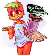 artist:saucelot duck game:animal_crossing game:animal_crossing_new_leaf ketchup pizza streamer:vinny // 668x728 // 85.8KB
