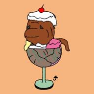 artist:UmbrellaMuffin ice_cream meat streamer:vinny // 676x676 // 103.9KB