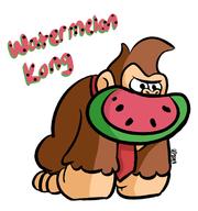 Watermelon artist:Zorakas corruptions donkey_kong game:donkey_kong_64 kong streamer:vinny // 696x744 // 150.0KB