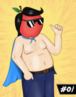 apple_dave artist:crymsonwrench comicon fruit hero streamer:vinny // 1000x1272 // 885.5KB