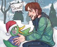 artist:CheesyDraws christmas game:vinesauce_holiday_special scoot streamer:vinny // 1200x1000 // 1.9MB
